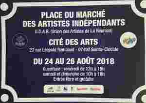 Marché des artistes indépendants à la cité des arts à Saint-Denis de la Réunion